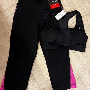 Womens Fila leggings and tank top size XS lot of 2 Black